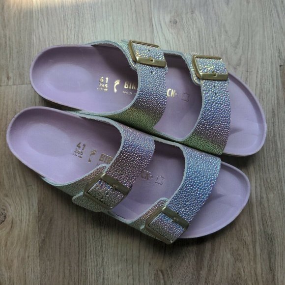 Birkenstock Arizona Pearl Iridescent Sandals - Picture 7 of 12
